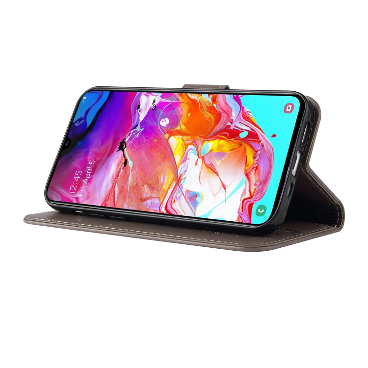 For Samsung Galaxy A50 Embossed Lucky Tree Horizontal Flip Leather Case with Holder & Card Slot & Wallet & Lanyard