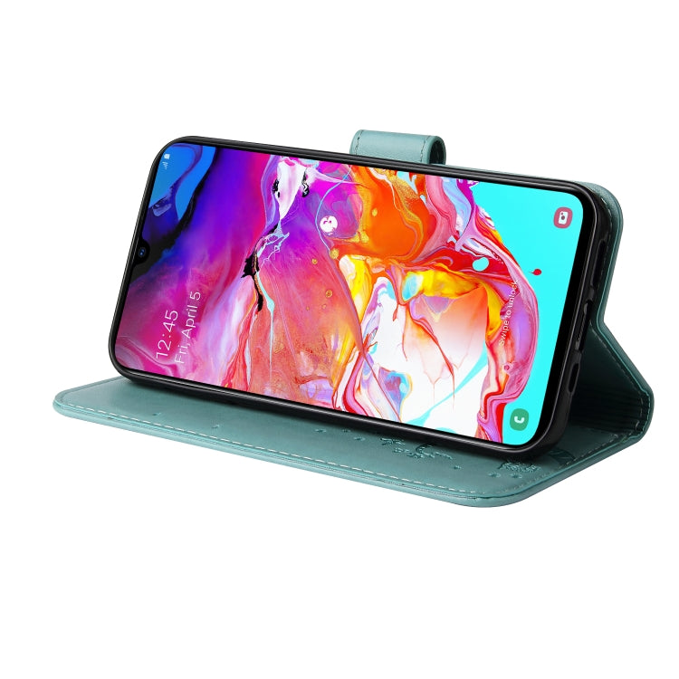 For Samsung Galaxy A50 Embossed Lucky Tree Horizontal Flip Leather Case with Holder & Card Slot & Wallet & Lanyard