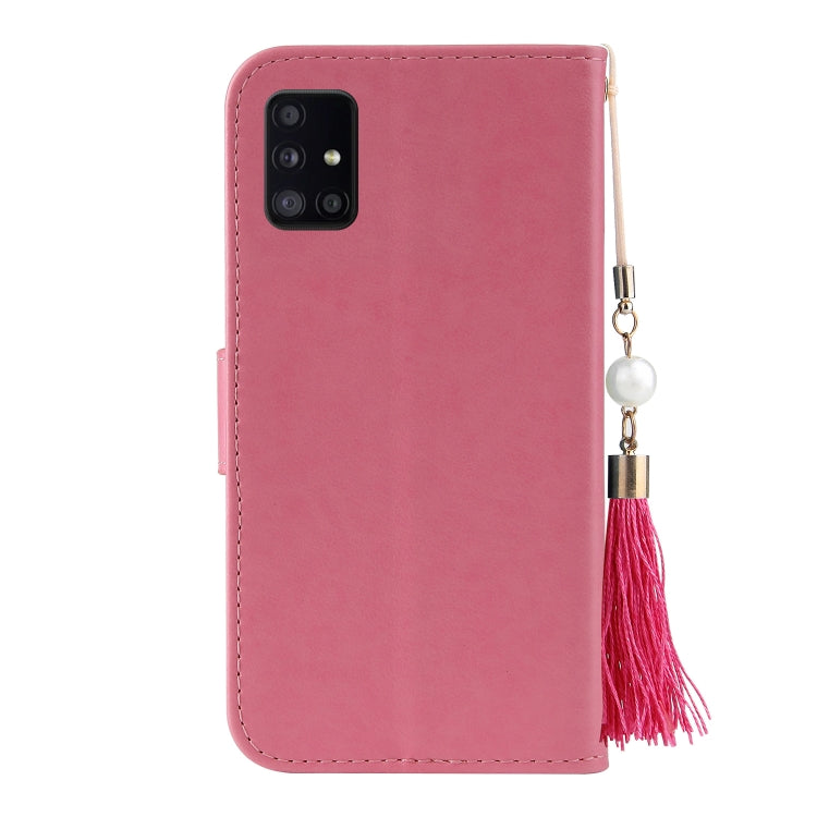 For Samsung Galaxy A51 4G Embossed Lucky Tree Horizontal Flip Leather Case with Holder & Card Slot & Wallet & Lanyard