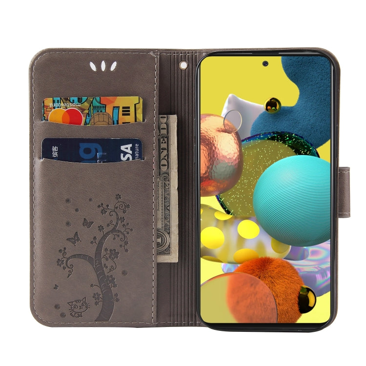For Samsung Galaxy A51 4G Embossed Lucky Tree Horizontal Flip Leather Case with Holder & Card Slot & Wallet & Lanyard