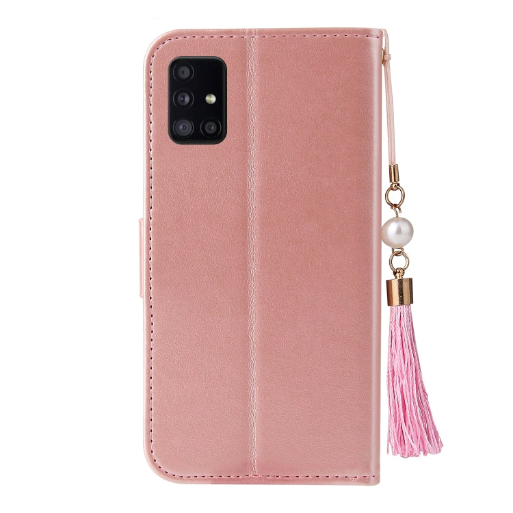 For Samsung Galaxy A51 4G Embossed Lucky Tree Horizontal Flip Leather Case with Holder & Card Slot & Wallet & Lanyard