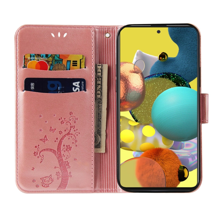 For Samsung Galaxy A51 5G Embossed Lucky Tree Horizontal Flip Leather Case with Holder & Card Slot & Wallet & Lanyard