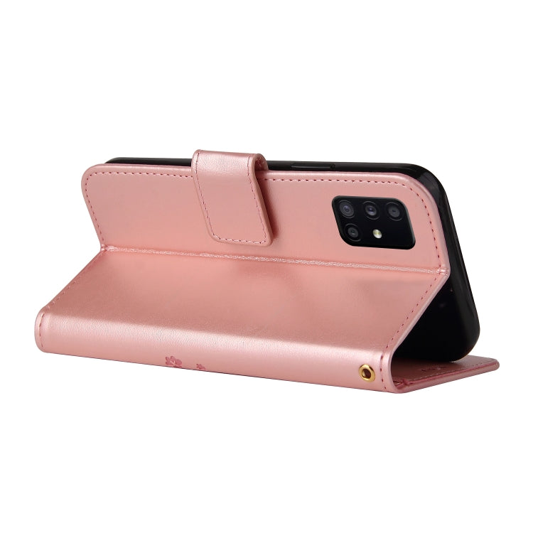 For Samsung Galaxy A51 5G Embossed Lucky Tree Horizontal Flip Leather Case with Holder & Card Slot & Wallet & Lanyard