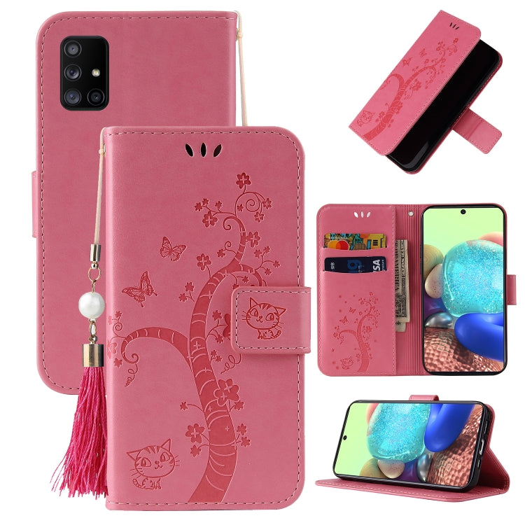 For Samsung Galaxy A71 4G Embossed Lucky Tree Horizontal Flip Leather Case with Holder & Card Slot & Wallet & Lanyard