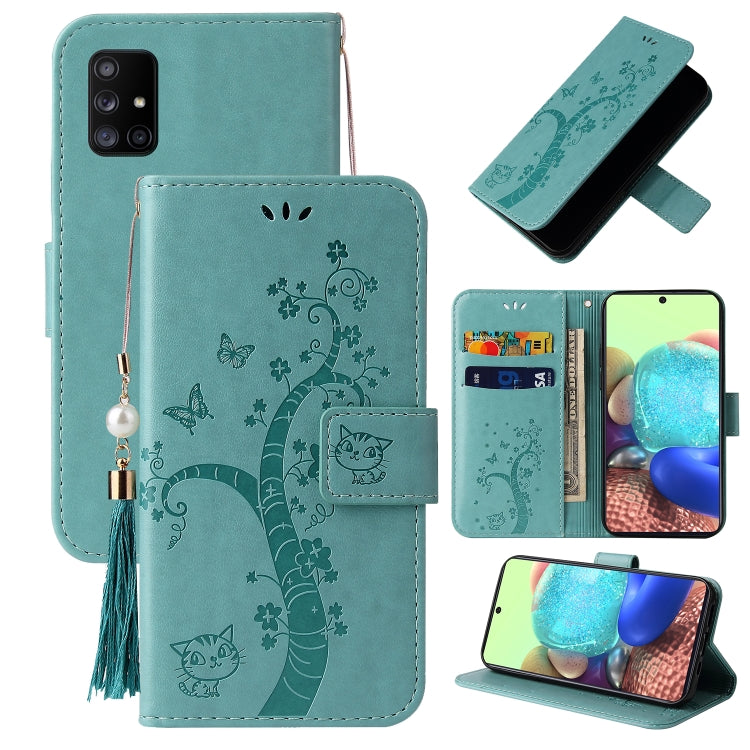 For Samsung Galaxy A71 4G Embossed Lucky Tree Horizontal Flip Leather Case with Holder & Card Slot & Wallet & Lanyard