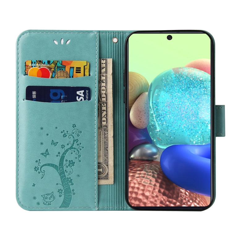 For Samsung Galaxy A71 4G Embossed Lucky Tree Horizontal Flip Leather Case with Holder & Card Slot & Wallet & Lanyard