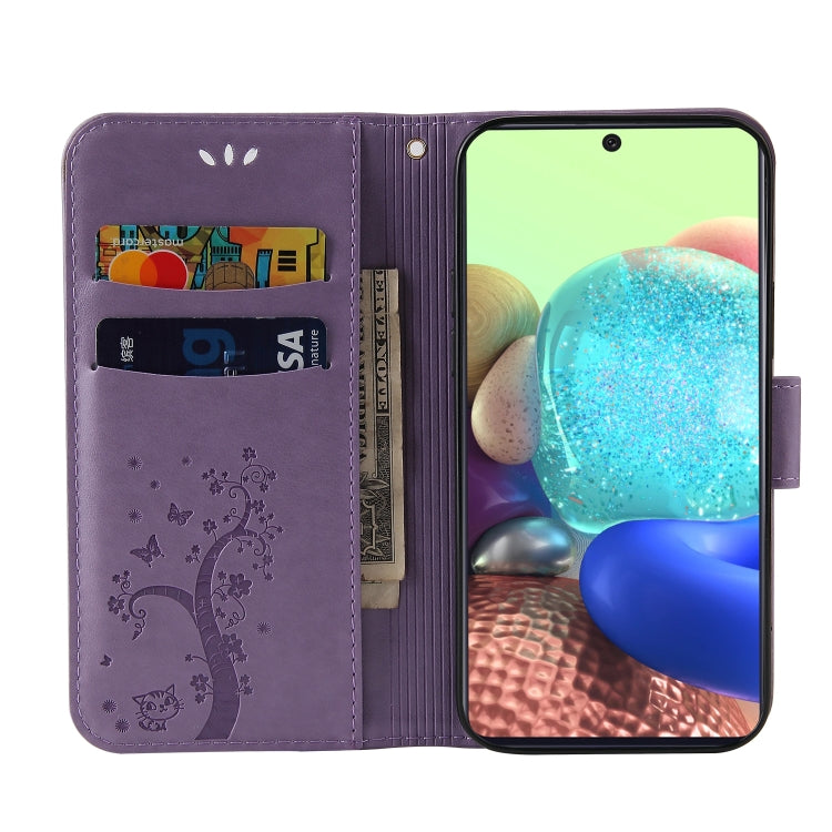 For Samsung Galaxy A71 5G Embossed Lucky Tree Horizontal Flip Leather Case with Holder & Card Slot & Wallet & Lanyard