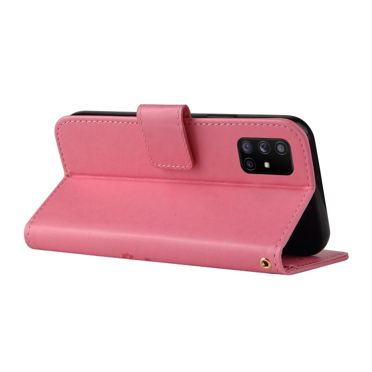 For Samsung Galaxy A71 5G Embossed Lucky Tree Horizontal Flip Leather Case with Holder & Card Slot & Wallet & Lanyard