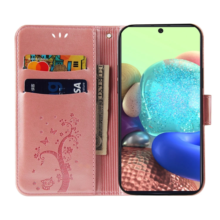 For Samsung Galaxy A71 5G Embossed Lucky Tree Horizontal Flip Leather Case with Holder & Card Slot & Wallet & Lanyard