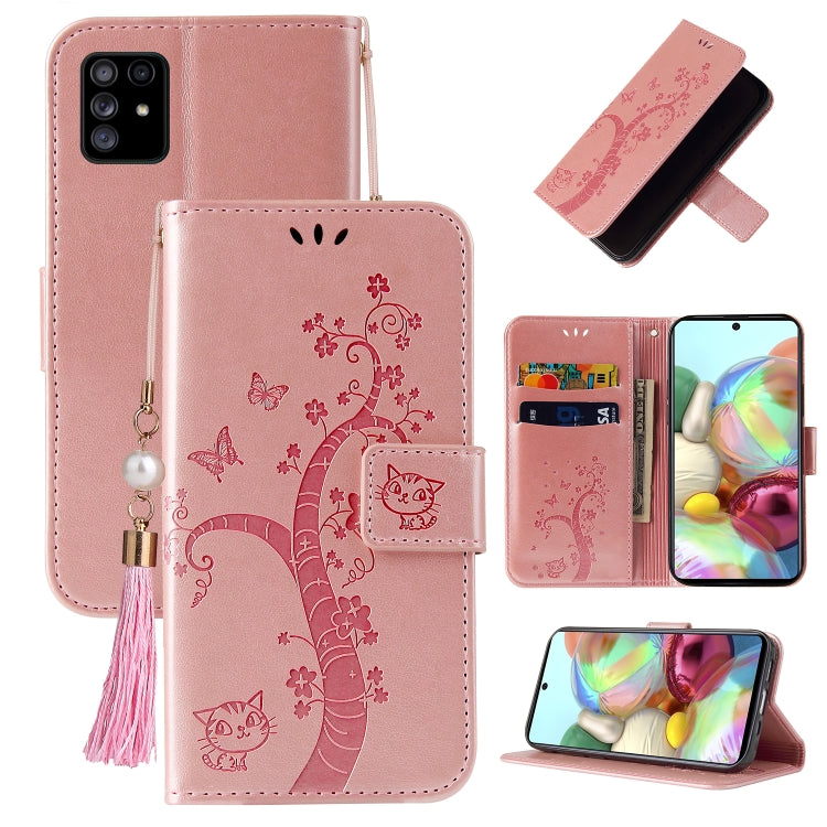 For Samsung Galaxy Note10 Lite / A81 Embossed Lucky Tree Horizontal Flip Leather Case with Holder & Card Slot & Wallet & Lanyard