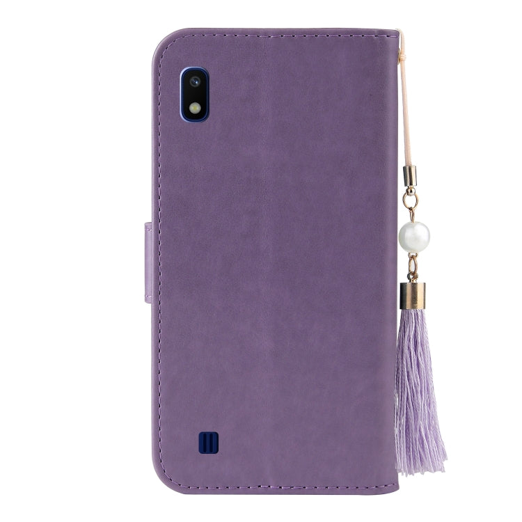 For Samsung Galaxy M01 Embossed Lucky Tree Horizontal Flip Leather Case with Holder & Card Slot & Wallet & Lanyard
