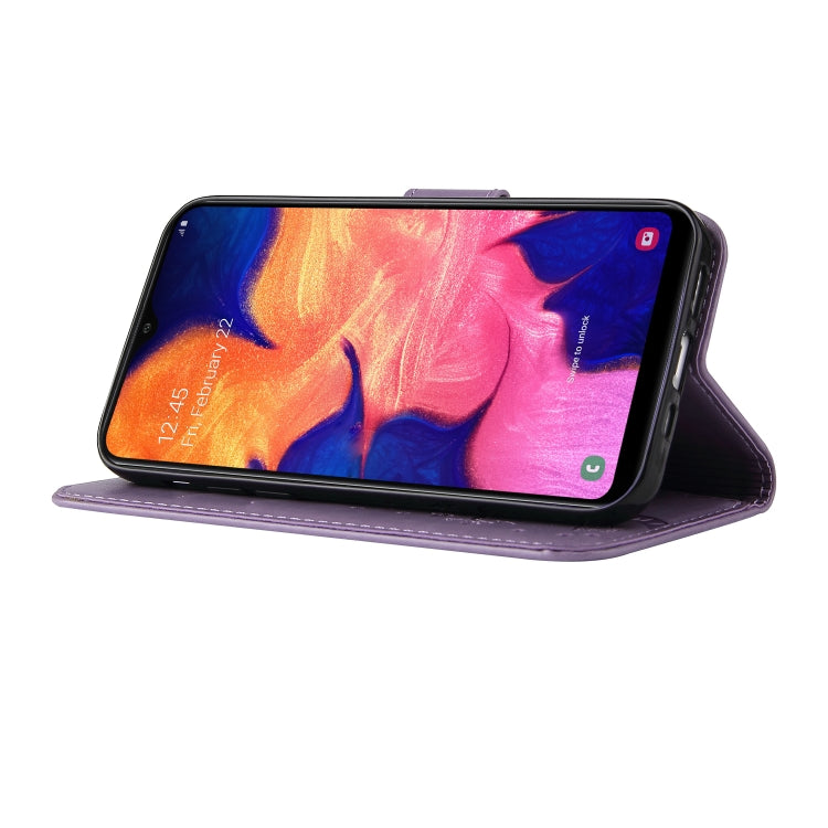 For Samsung Galaxy M01 Embossed Lucky Tree Horizontal Flip Leather Case with Holder & Card Slot & Wallet & Lanyard