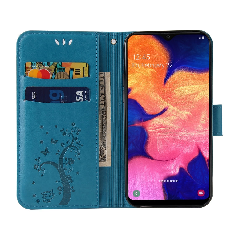 For Samsung Galaxy M01 Embossed Lucky Tree Horizontal Flip Leather Case with Holder & Card Slot & Wallet & Lanyard