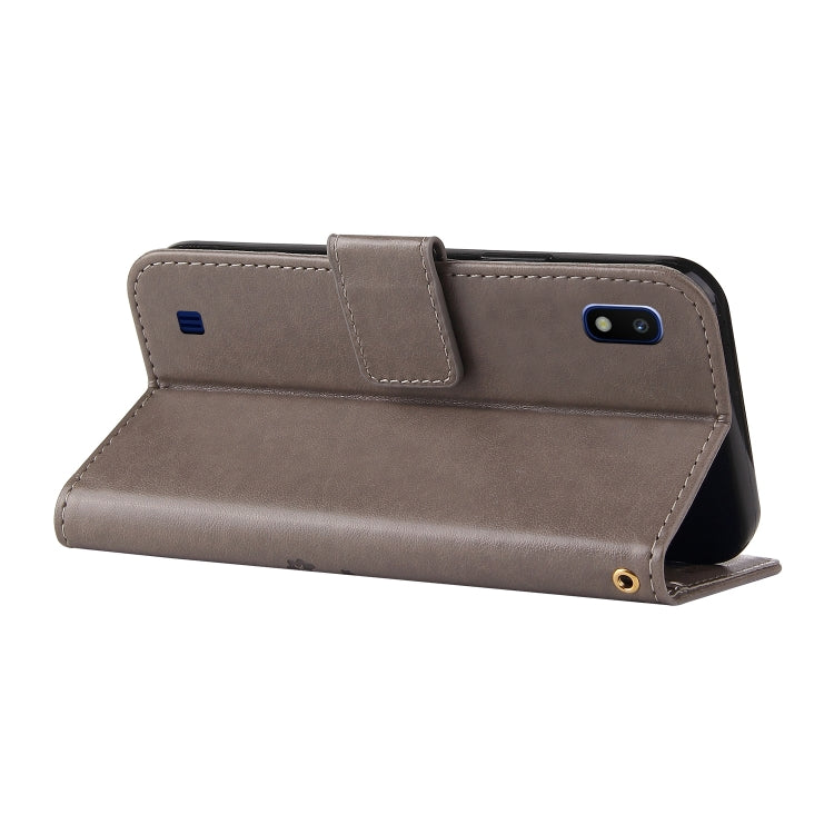 For Samsung Galaxy M01 Embossed Lucky Tree Horizontal Flip Leather Case with Holder & Card Slot & Wallet & Lanyard