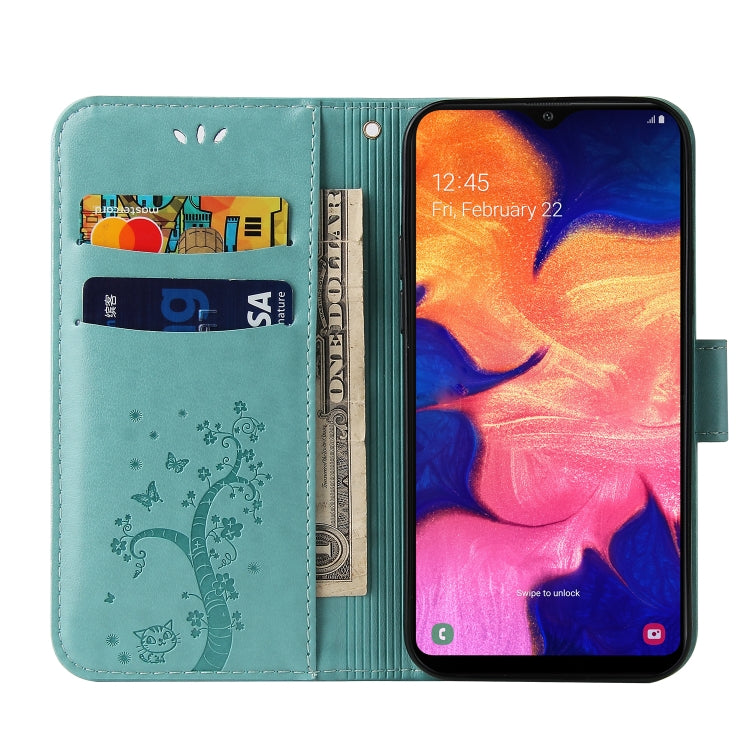 For Samsung Galaxy M01 Embossed Lucky Tree Horizontal Flip Leather Case with Holder & Card Slot & Wallet & Lanyard