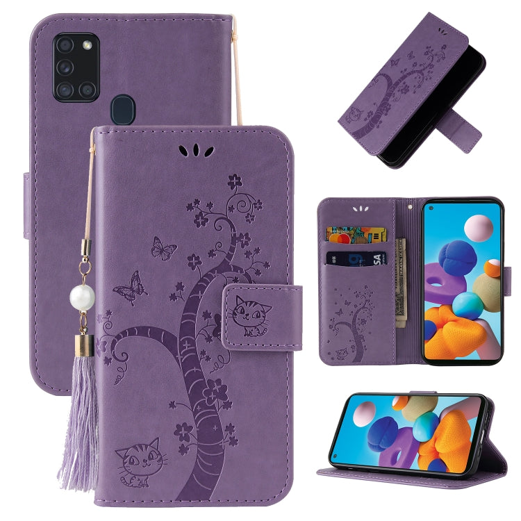 For Samsung Galaxy M31 Embossed Lucky Tree Horizontal Flip Leather Case with Holder & Card Slot & Wallet & Lanyard