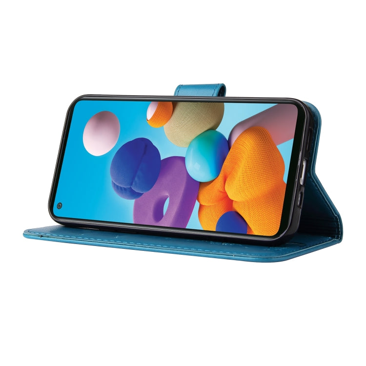 For Samsung Galaxy M31 Embossed Lucky Tree Horizontal Flip Leather Case with Holder & Card Slot & Wallet & Lanyard