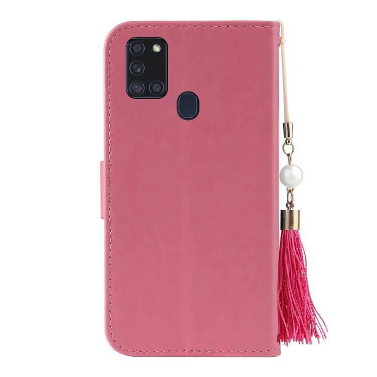 For Samsung Galaxy M31 Embossed Lucky Tree Horizontal Flip Leather Case with Holder & Card Slot & Wallet & Lanyard