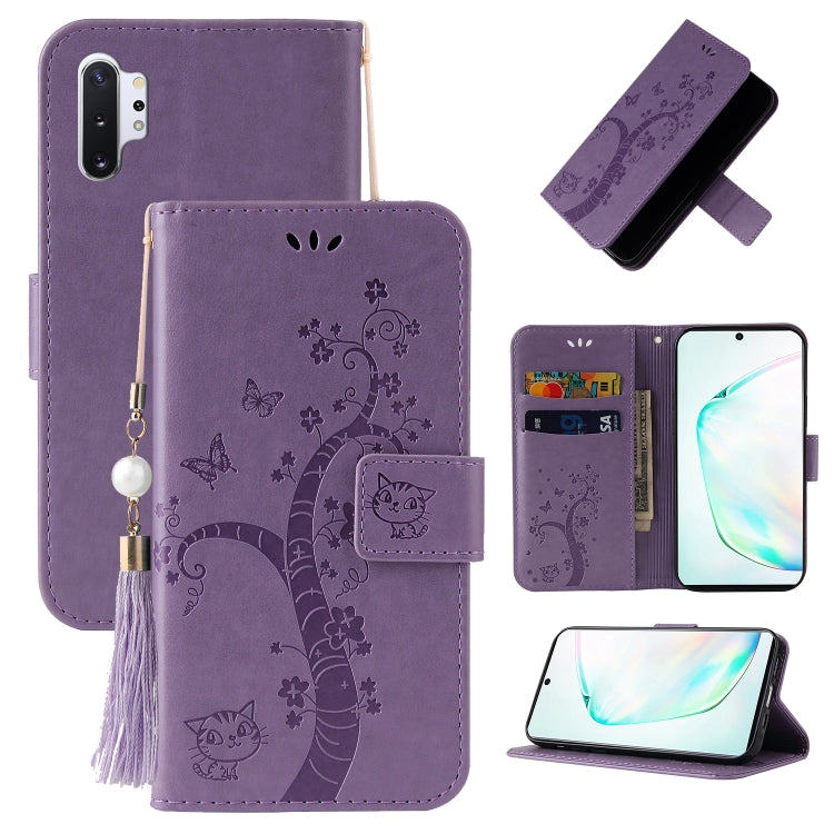 For Samsung Galaxy Note10+ Embossed Lucky Tree Horizontal Flip Leather Case with Holder & Card Slot & Wallet & Lanyard