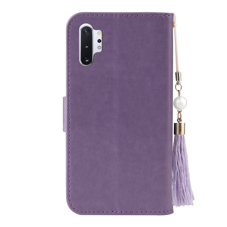 For Samsung Galaxy Note10+ Embossed Lucky Tree Horizontal Flip Leather Case with Holder & Card Slot & Wallet & Lanyard