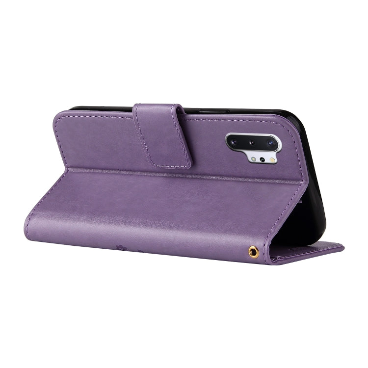 For Samsung Galaxy Note10+ Embossed Lucky Tree Horizontal Flip Leather Case with Holder & Card Slot & Wallet & Lanyard