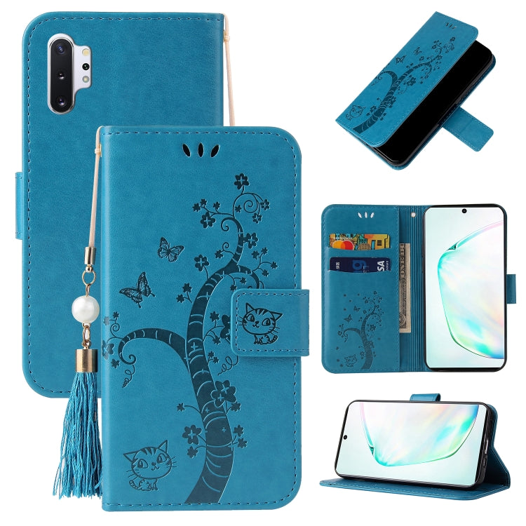 For Samsung Galaxy Note10+ Embossed Lucky Tree Horizontal Flip Leather Case with Holder & Card Slot & Wallet & Lanyard