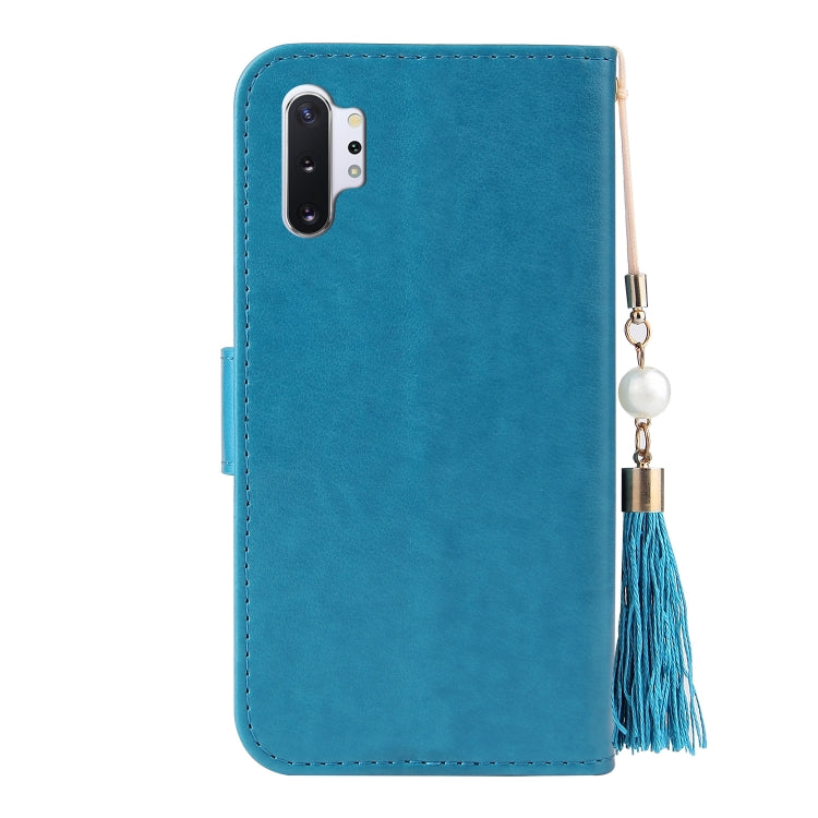 For Samsung Galaxy Note10+ Embossed Lucky Tree Horizontal Flip Leather Case with Holder & Card Slot & Wallet & Lanyard