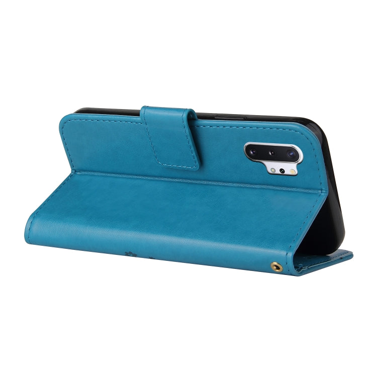For Samsung Galaxy Note10+ Embossed Lucky Tree Horizontal Flip Leather Case with Holder & Card Slot & Wallet & Lanyard