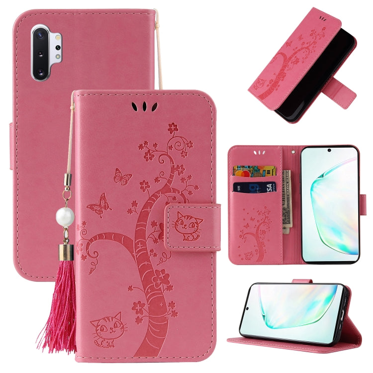 For Samsung Galaxy Note10+ Embossed Lucky Tree Horizontal Flip Leather Case with Holder & Card Slot & Wallet & Lanyard