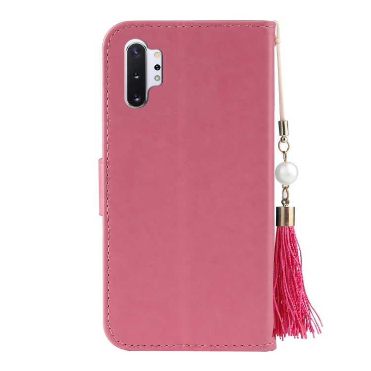 For Samsung Galaxy Note10+ Embossed Lucky Tree Horizontal Flip Leather Case with Holder & Card Slot & Wallet & Lanyard