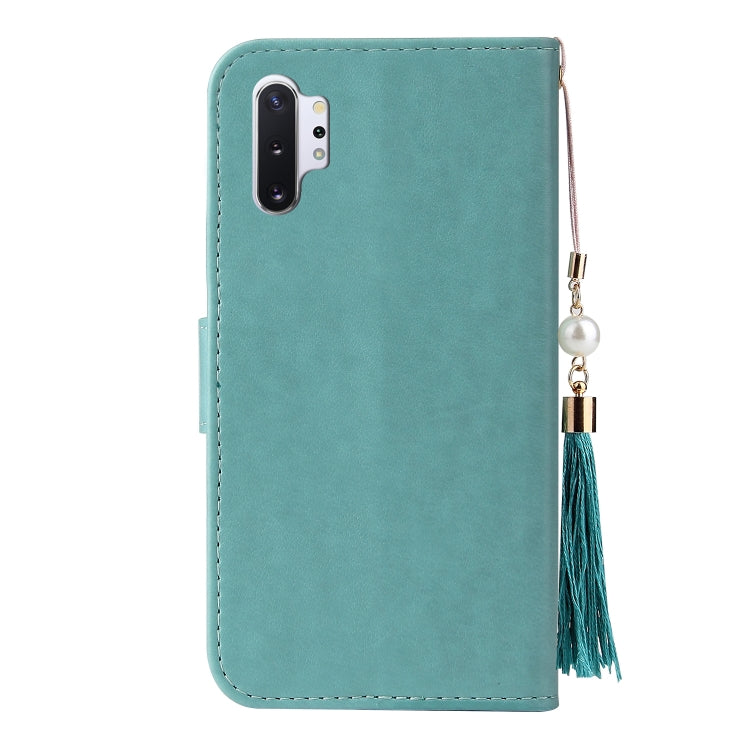 For Samsung Galaxy Note10+ Embossed Lucky Tree Horizontal Flip Leather Case with Holder & Card Slot & Wallet & Lanyard