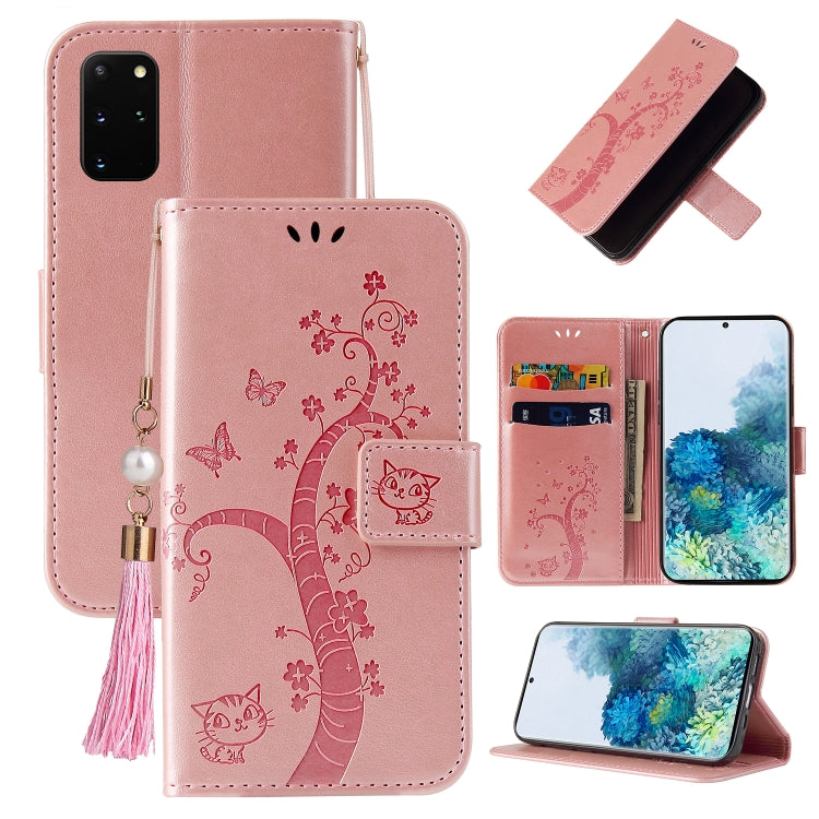 For Samsung Galaxy Note20 Embossed Lucky Tree Horizontal Flip Leather Case with Holder & Card Slot & Wallet & Lanyard