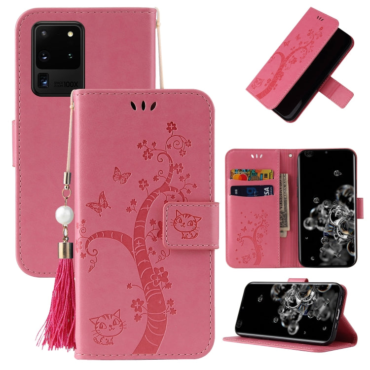 For Samsung Galaxy Note20 Ultra Embossed Lucky Tree Horizontal Flip Leather Case with Holder & Card Slot & Wallet & Lanyard