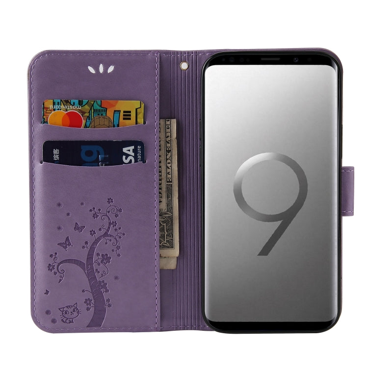 For Samsung Galaxy S9 Embossed Lucky Tree Horizontal Flip Leather Case with Holder & Card Slot & Wallet & Lanyard