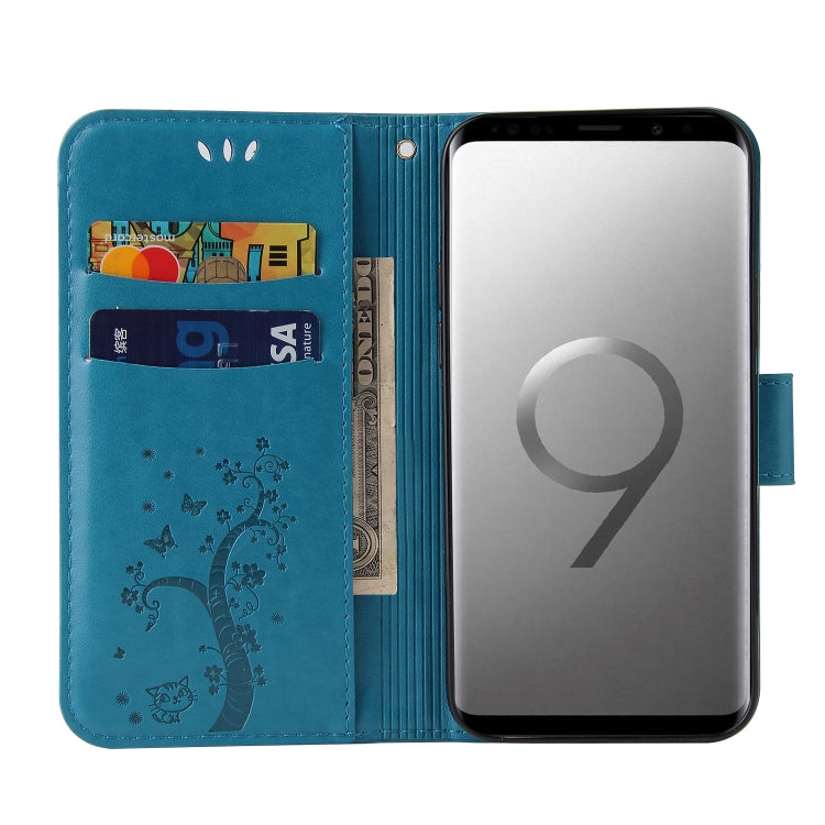 For Samsung Galaxy S9 Embossed Lucky Tree Horizontal Flip Leather Case with Holder & Card Slot & Wallet & Lanyard