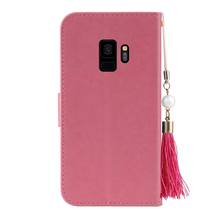 For Samsung Galaxy S9 Embossed Lucky Tree Horizontal Flip Leather Case with Holder & Card Slot & Wallet & Lanyard