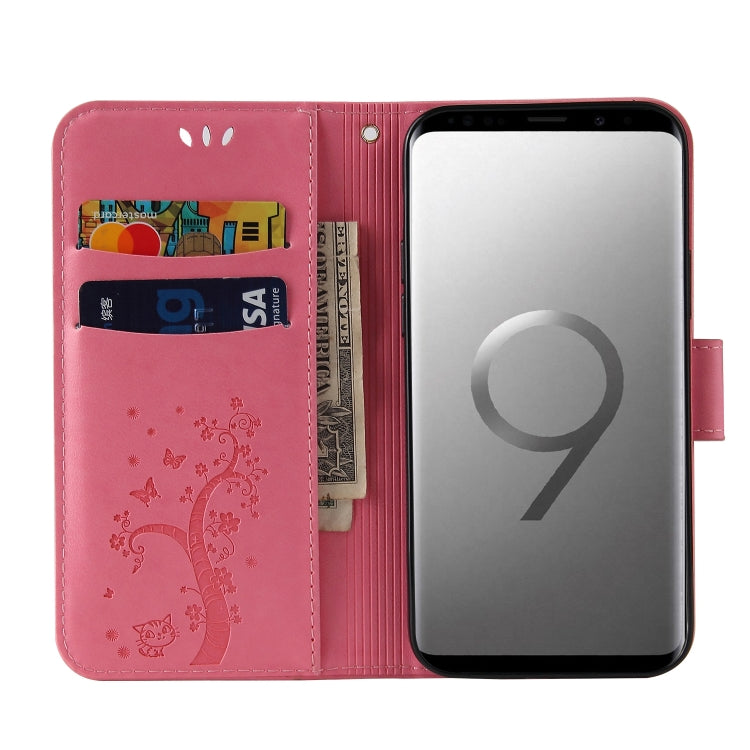 For Samsung Galaxy S9 Embossed Lucky Tree Horizontal Flip Leather Case with Holder & Card Slot & Wallet & Lanyard