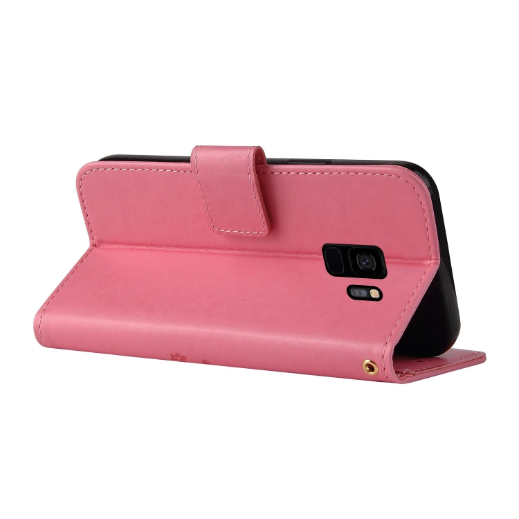 For Samsung Galaxy S9 Embossed Lucky Tree Horizontal Flip Leather Case with Holder & Card Slot & Wallet & Lanyard