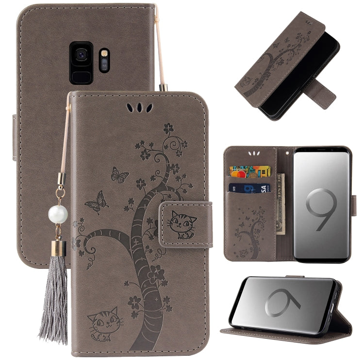 For Samsung Galaxy S9 Embossed Lucky Tree Horizontal Flip Leather Case with Holder & Card Slot & Wallet & Lanyard