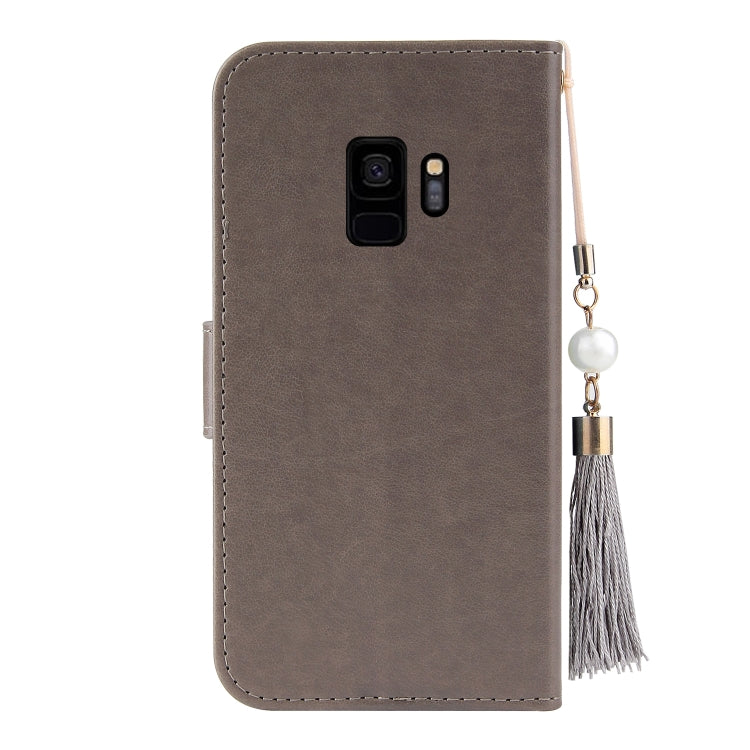 For Samsung Galaxy S9 Embossed Lucky Tree Horizontal Flip Leather Case with Holder & Card Slot & Wallet & Lanyard