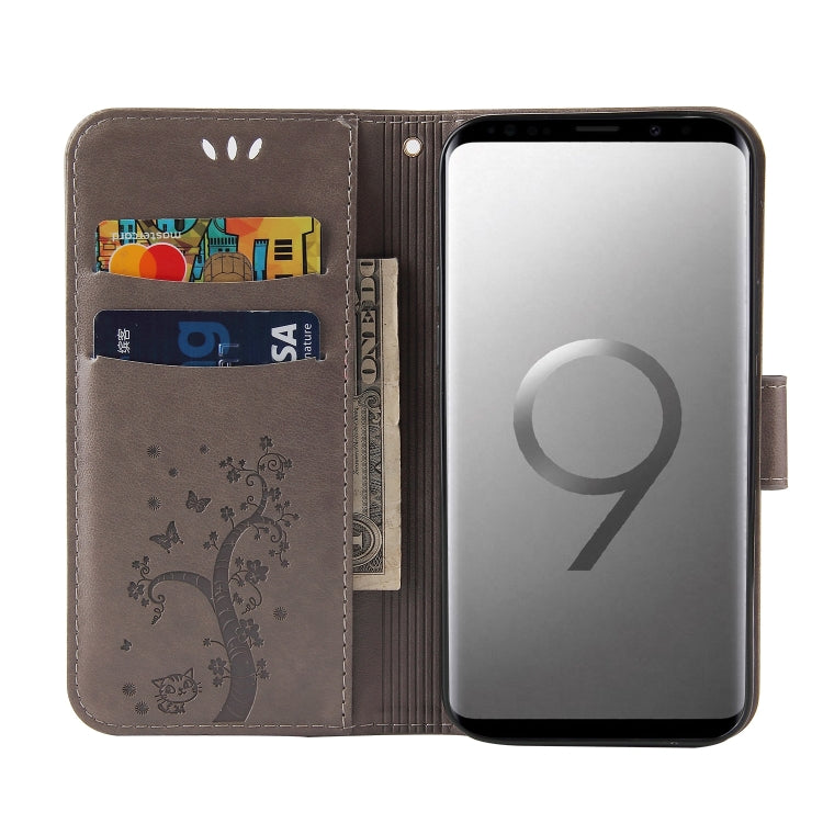 For Samsung Galaxy S9 Embossed Lucky Tree Horizontal Flip Leather Case with Holder & Card Slot & Wallet & Lanyard