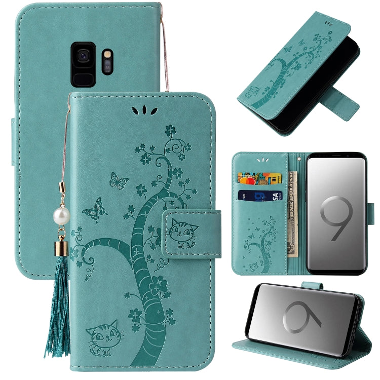 For Samsung Galaxy S9 Embossed Lucky Tree Horizontal Flip Leather Case with Holder & Card Slot & Wallet & Lanyard