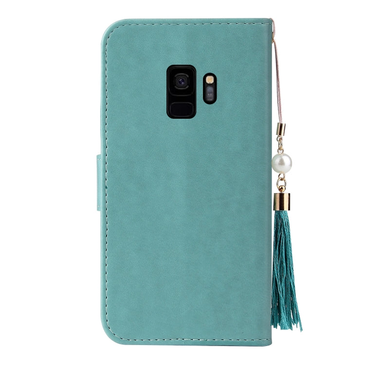 For Samsung Galaxy S9 Embossed Lucky Tree Horizontal Flip Leather Case with Holder & Card Slot & Wallet & Lanyard
