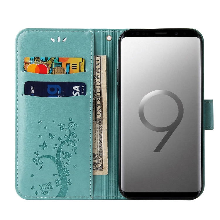 For Samsung Galaxy S9 Embossed Lucky Tree Horizontal Flip Leather Case with Holder & Card Slot & Wallet & Lanyard