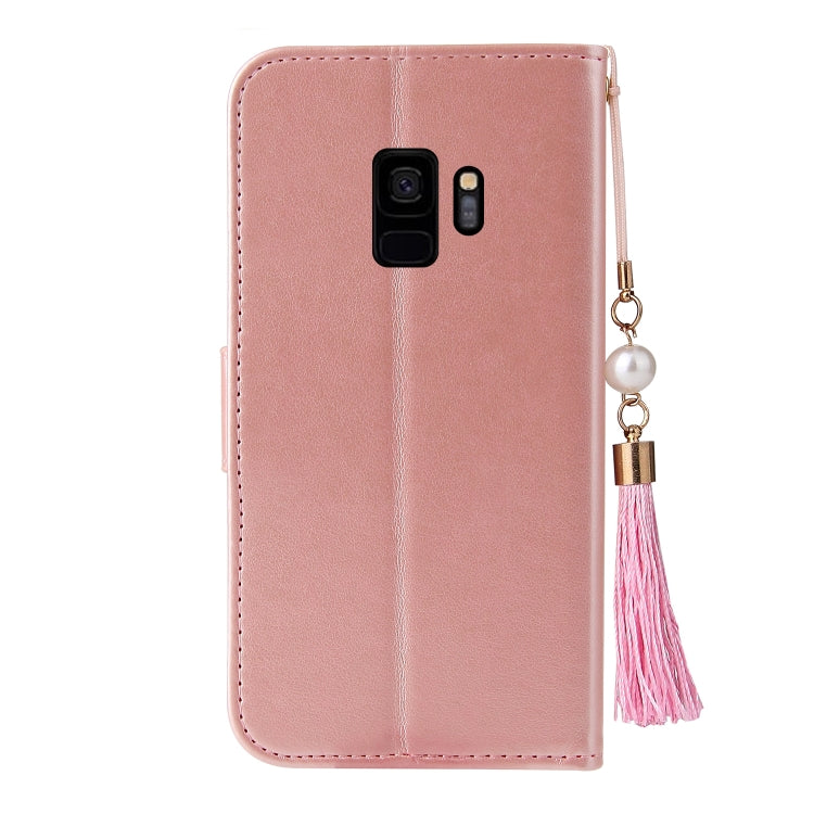 For Samsung Galaxy S9 Embossed Lucky Tree Horizontal Flip Leather Case with Holder & Card Slot & Wallet & Lanyard