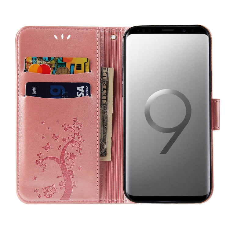 For Samsung Galaxy S9 Embossed Lucky Tree Horizontal Flip Leather Case with Holder & Card Slot & Wallet & Lanyard