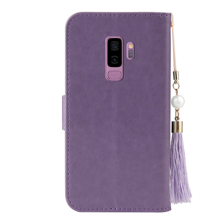 For Samsung Galaxy S9+ Embossed Lucky Tree Horizontal Flip Leather Case with Holder & Card Slot & Wallet & Lanyard