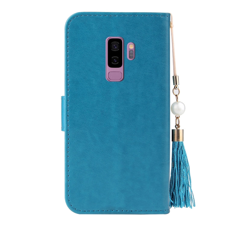 For Samsung Galaxy S9+ Embossed Lucky Tree Horizontal Flip Leather Case with Holder & Card Slot & Wallet & Lanyard