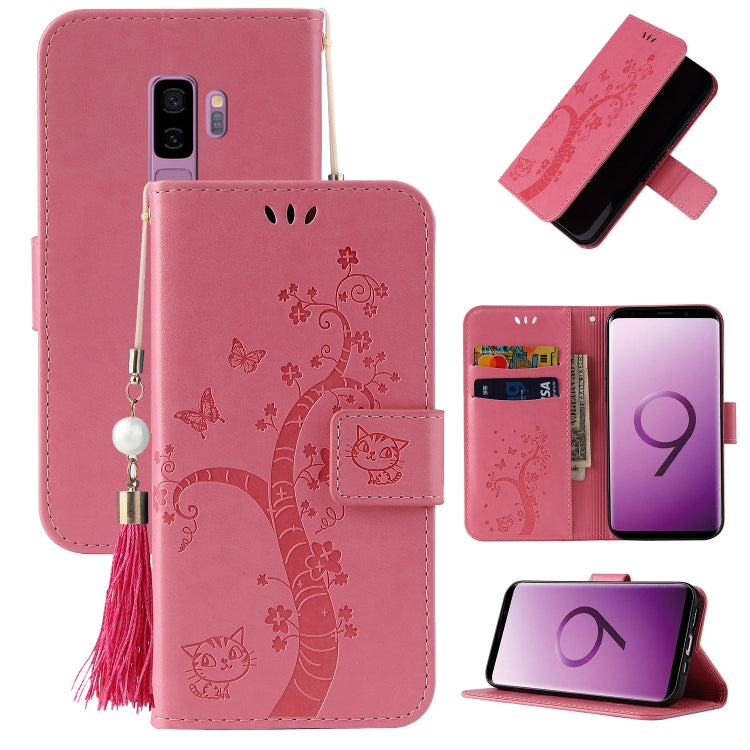 For Samsung Galaxy S9+ Embossed Lucky Tree Horizontal Flip Leather Case with Holder & Card Slot & Wallet & Lanyard