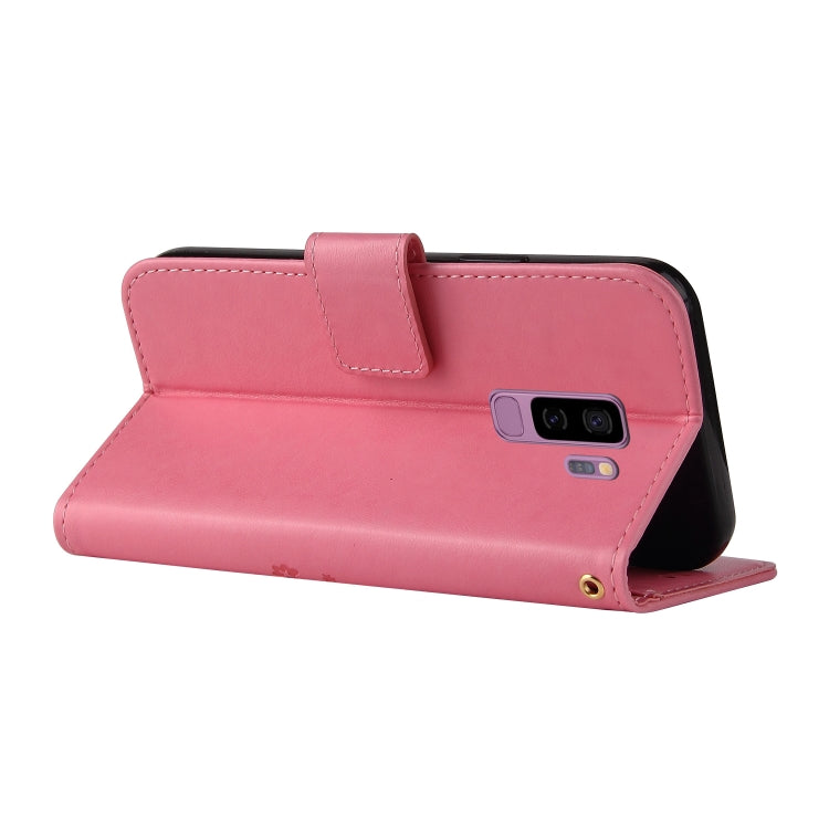 For Samsung Galaxy S9+ Embossed Lucky Tree Horizontal Flip Leather Case with Holder & Card Slot & Wallet & Lanyard